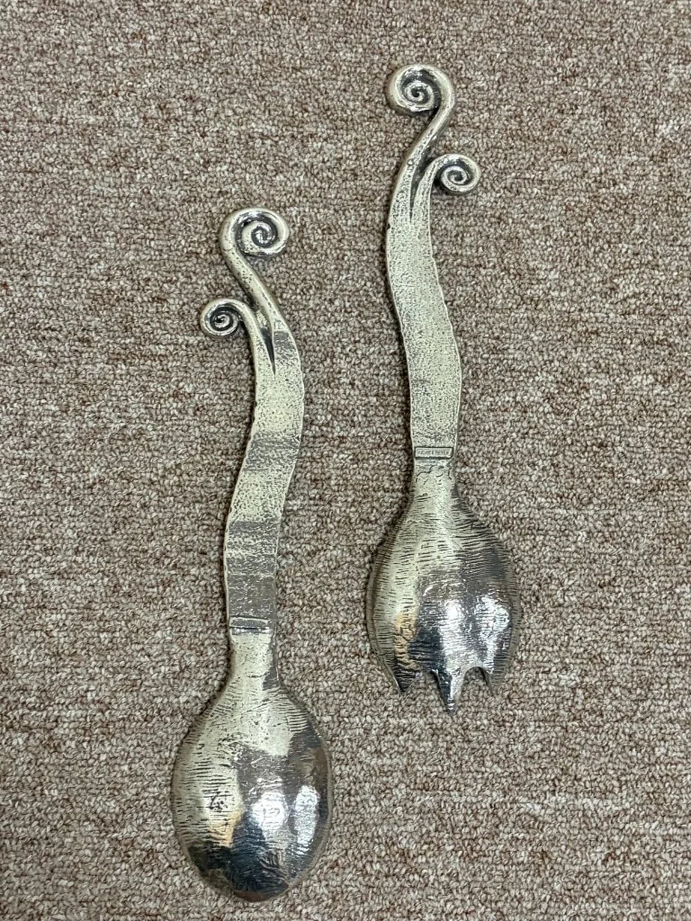 Patrick Meyer Pewter Tentacle Salad Serving Set